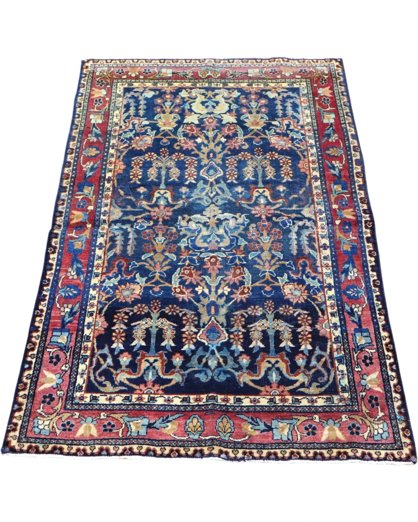 Tappeto Farahan Antico 141x83 cm | Tappeto Persiano Annodato a Mano