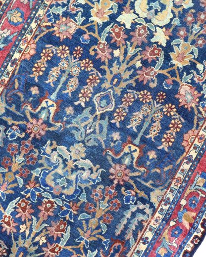 Tappeto Farahan Antico 141x83 cm | Tappeto Persiano Annodato a Mano