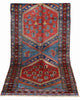 Tappeto Caucaso Antico 217x107 cm artigianale con medaglioni esagonali e raffinata bordura decorata.