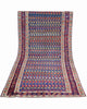 Tappeto Caucaso Antico 266x136 cm, tappeto orientale in lana con decorazione geometrica tradizionale.