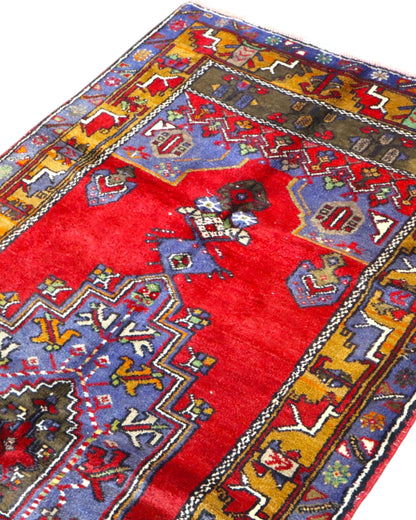 Tappeto Caucaso Antico 230x97 cm Annodato a Mano