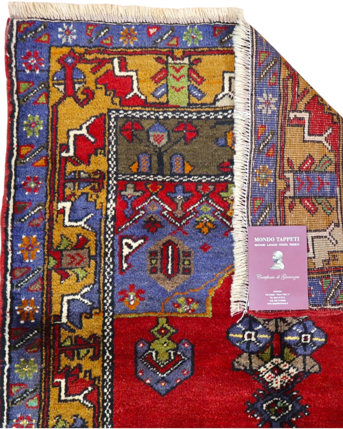 Tappeto Caucaso Antico 230x97 cm Annodato a Mano