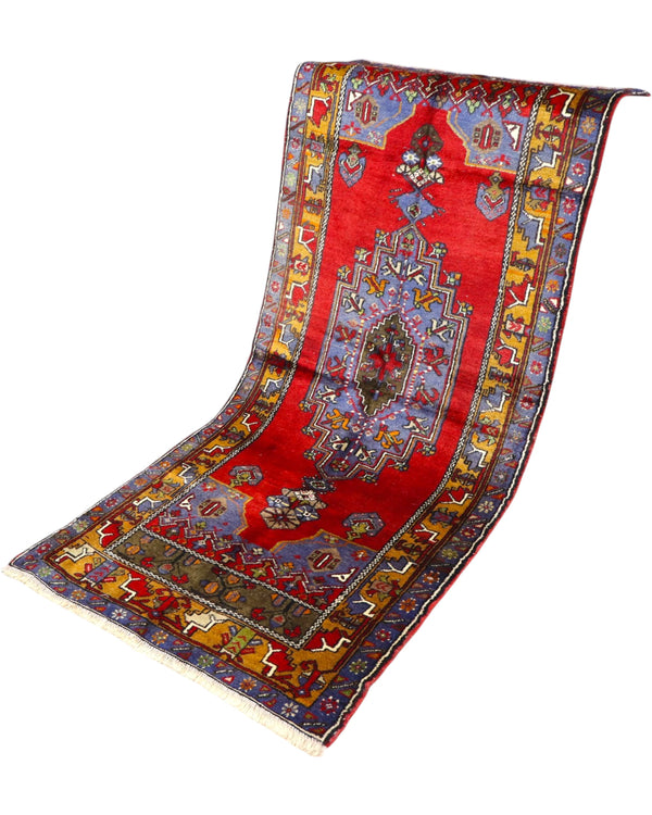 Tappeto Caucaso Antico 230x97 cm Annodato a Mano