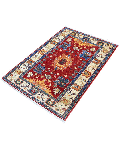 Tappeto orientale rosso 159x106 cm decorativo per ingresso raffinato