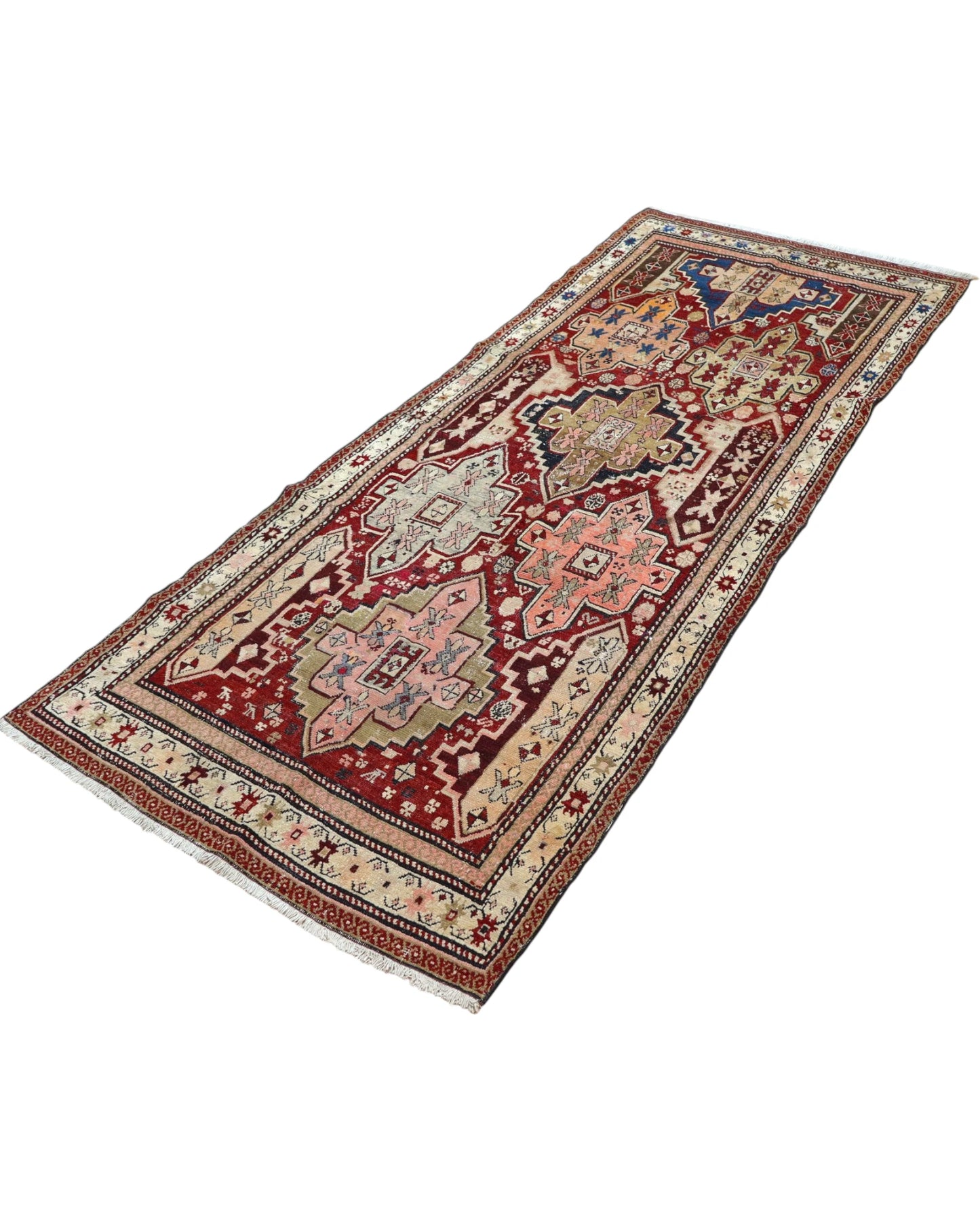 Tappeto Shirvan Antico 275x100 cm | Tappeto Orientale Annodato a Mano