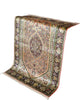 Tappeto India 160x104cm annodato a mano con motivi floreali