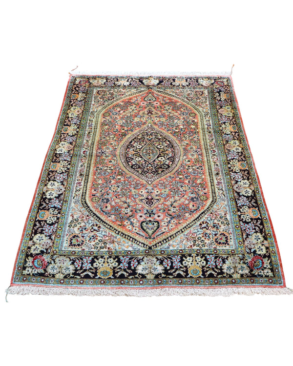 Elegante tappeto 160x104cm rosso e blu per soggiorno moderno