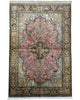 Tappeto 160x107 cm rosso e blu con motivo floreale in soggiorno elegante