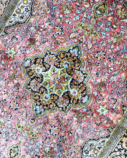 Tappeto Persiano India 160x107 cm Floreale Rosso e Blu