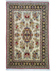 Tappeto persiano 167x108 cm avorio con medaglione floreale in soggiorno elegante