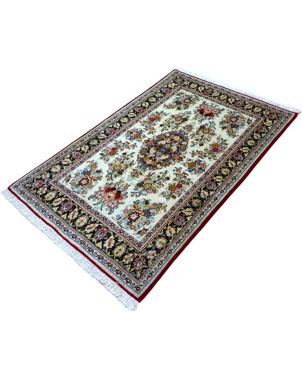 Tappeto orientale avorio 167x108 cm decorativo per ingresso elegante