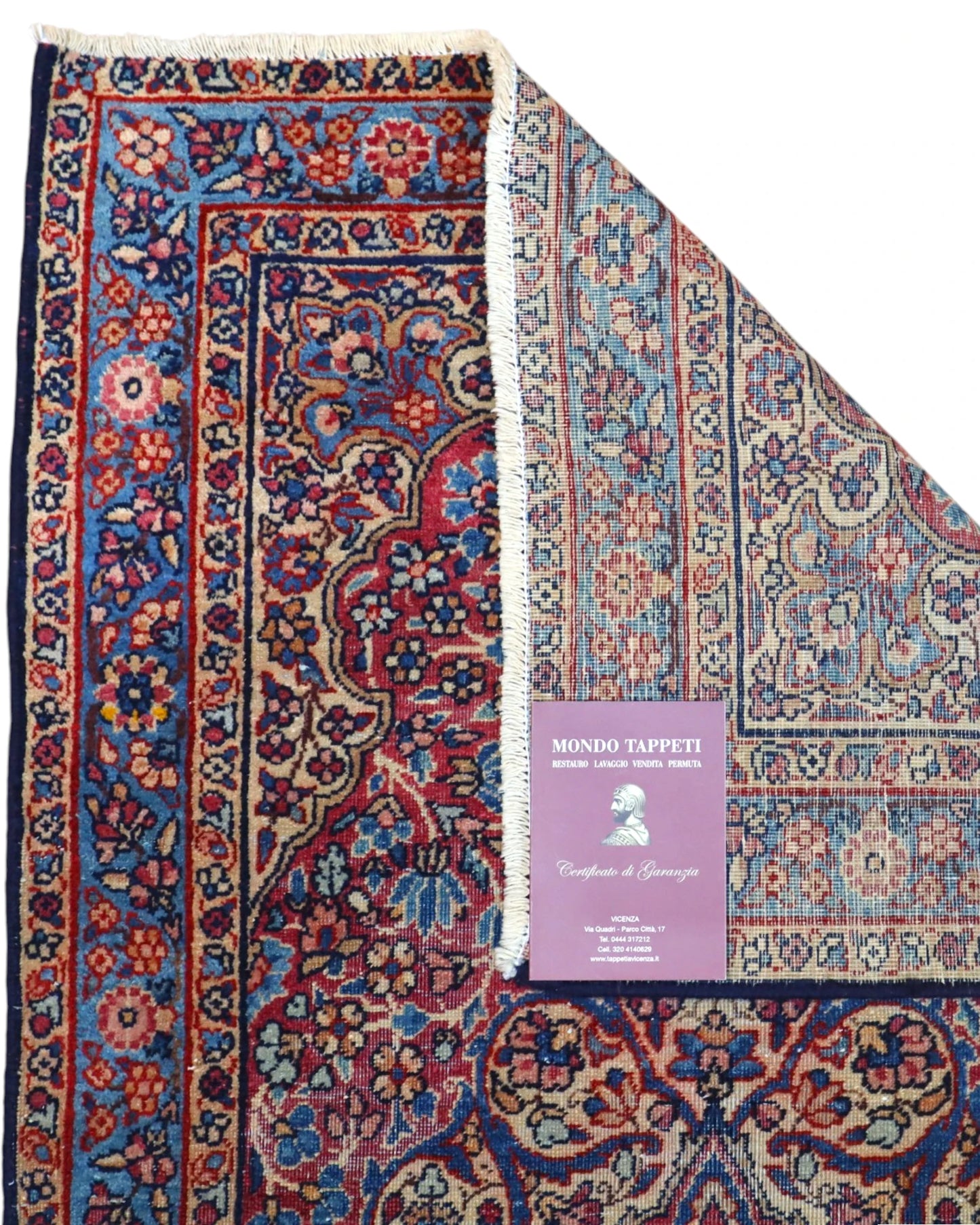 Passatoia Liliyan 180x50 cm in lana con bordure decorative e classico design persiano.