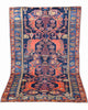 Tappeto Malayer Antico 190x118 cm annodato a mano con medaglioni geometrici e motivi tribali persiani.