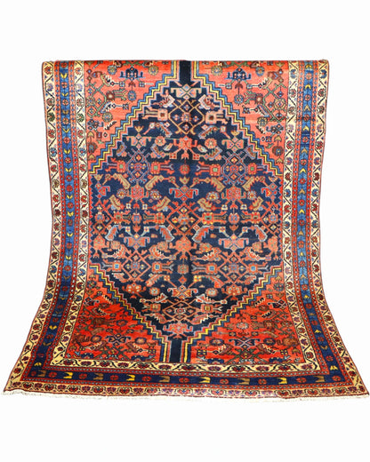 Tappeto Malayer Antico 197x129 cm | Tappeto Persiano Annodato a Mano