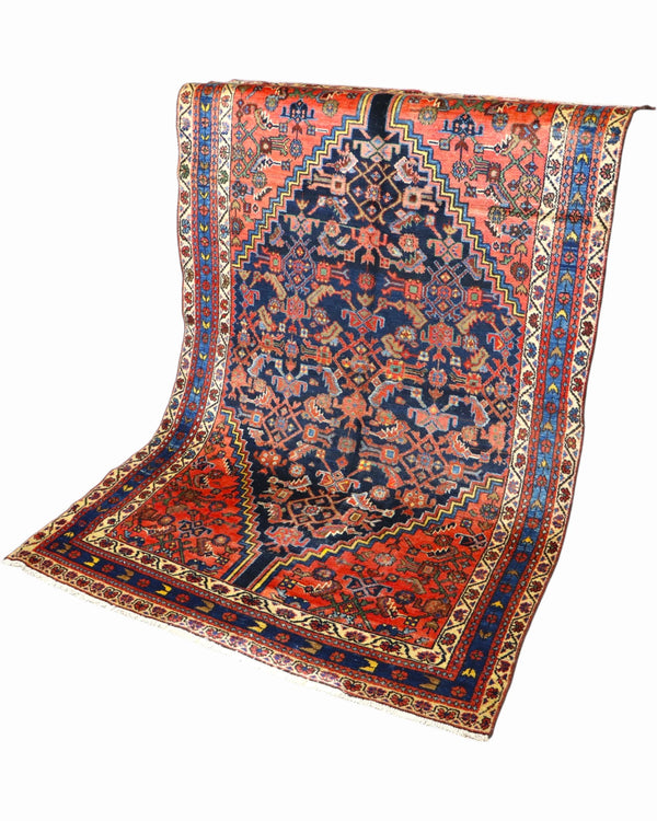 Tappeto Malayer Antico 197x129 cm | Tappeto Persiano Annodato a Mano