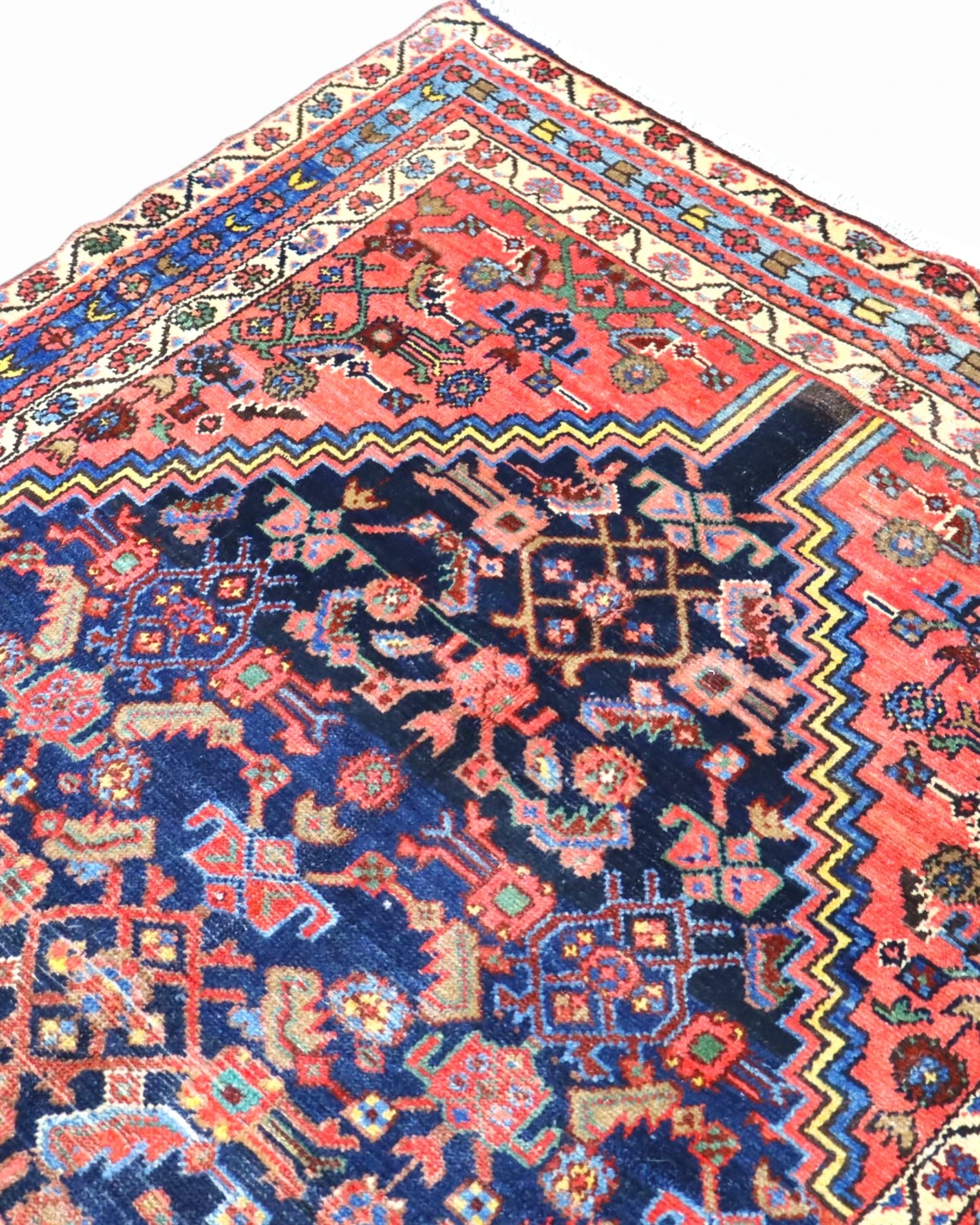 Tappeto Malayer Antico 197x129 cm | Tappeto Persiano Annodato a Mano