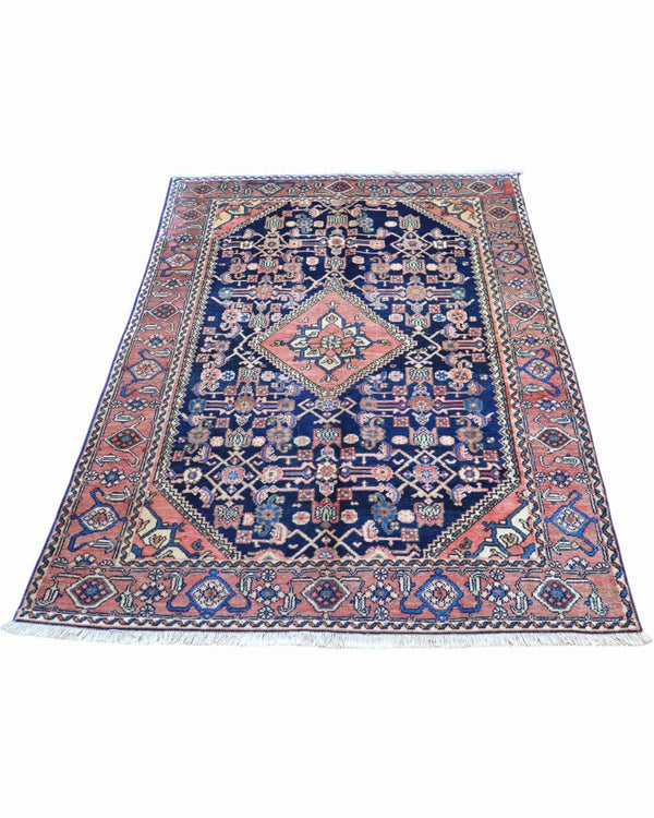 Tappeto Persiano Malayer Antico 191x132 cm Annodato a Mano