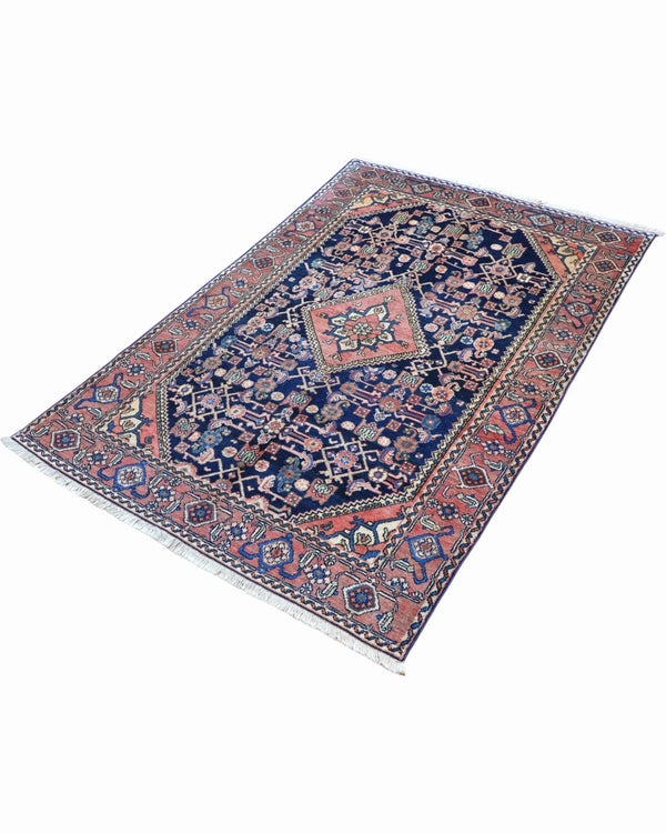 Tappeto Persiano Malayer Antico 191x132 cm Annodato a Mano