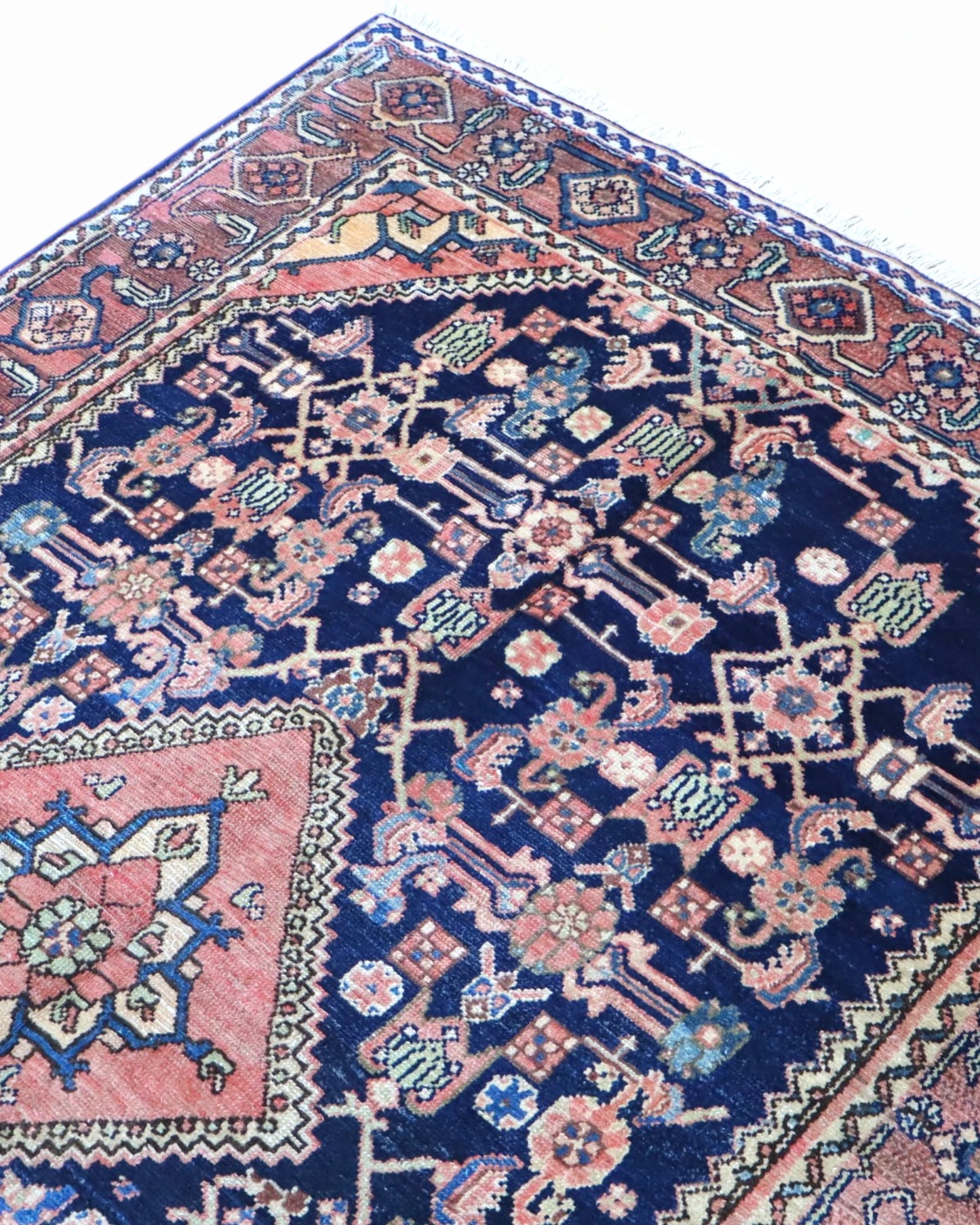 Tappeto Persiano Malayer Antico 191x132 cm Annodato a Mano