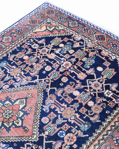 Tappeto Persiano Malayer Antico 191x132 cm Annodato a Mano