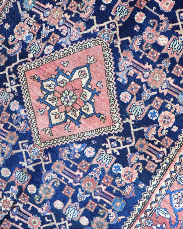Tappeto Persiano Malayer Antico 191x132 cm Annodato a Mano