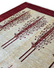 Tappeto Moderno 347x243 cm annodato a mano in lana e cotone con colori vegetali, design elegante beige e bordeaux.