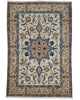 Tappeto persiano 159x106 cm beige con medaglione floreale in soggiorno elegante