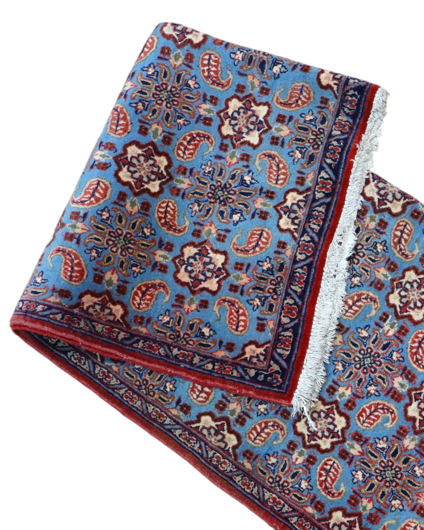 Tappeto persiano azzurro con pattern ripetuto 151x107 cm per soggiorno