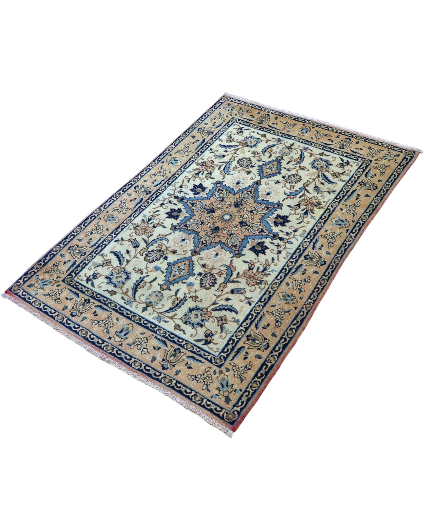 Tappeto orientale beige 159x106 cm decorativo per ingresso raffinato