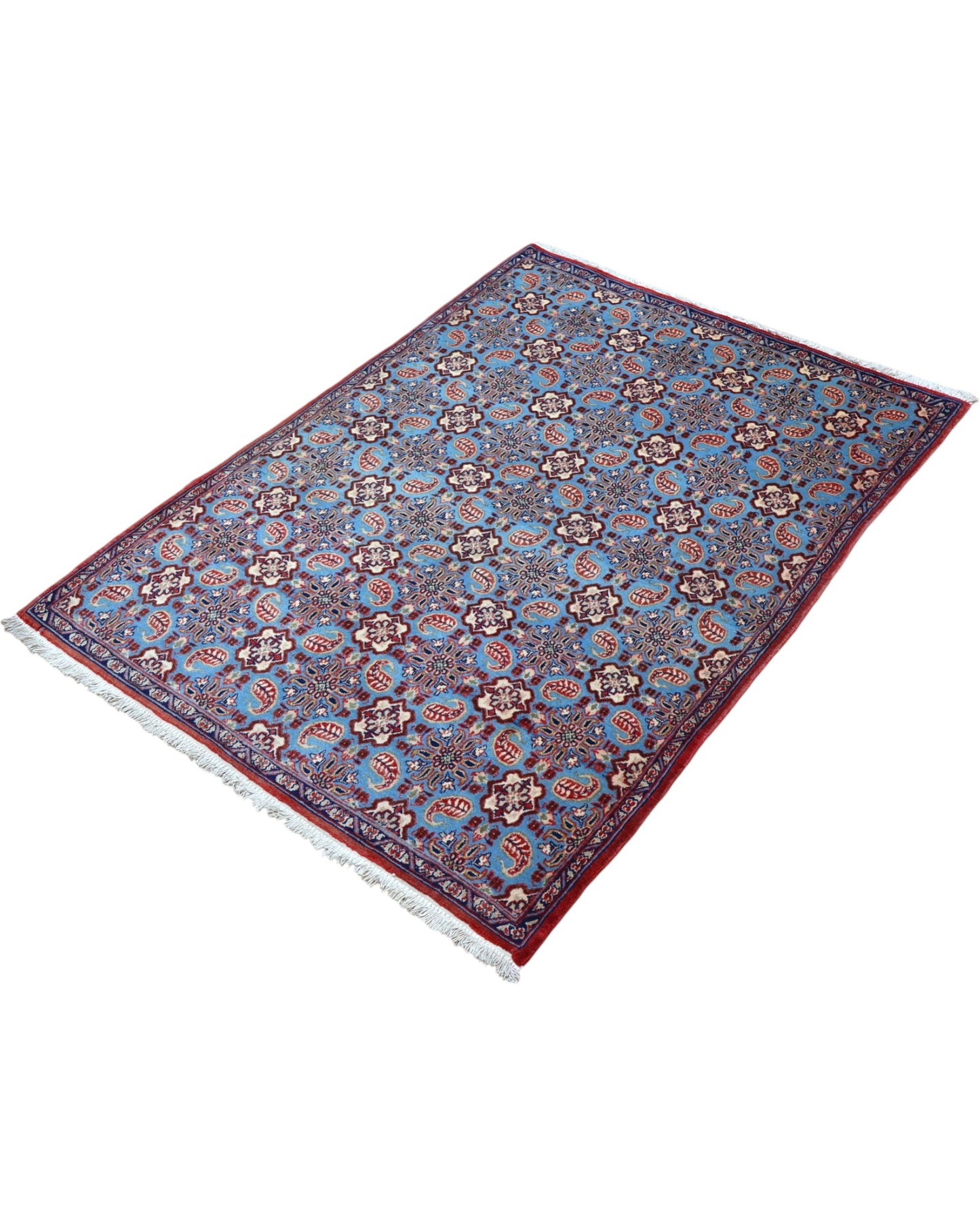 Tappeto orientale azzurro 151x107 cm decorativo per ingresso raffinato