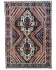 Tappeto persiano Afshari 223x157 cm geometrico per soggiorno elegante