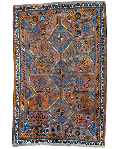 Tappeto persiano Yalameh 237x160 cm geometrico per soggiorno