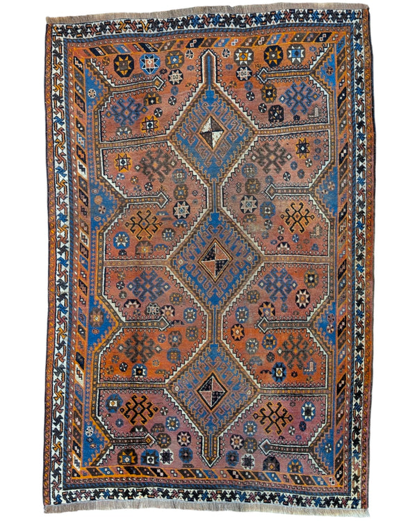 Tappeto persiano Yalameh 237x160 cm geometrico per soggiorno