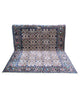 Tappeto Mud beige e blu 260x200 cm per sala da pranzo raffinata