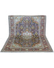 Tappeto indo persiano beige e blu 275x180 cm per grandi spazi