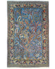Tappeto Persiano Qom 281x180 cm blu floreale ideale per soggiorno elegante.