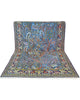 Elegante tappeto blu floreale 281x180 cm per ambienti raffinati.