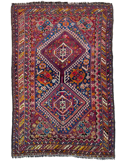 Tappeto Persiano Antico Ghashghai 150x217cm