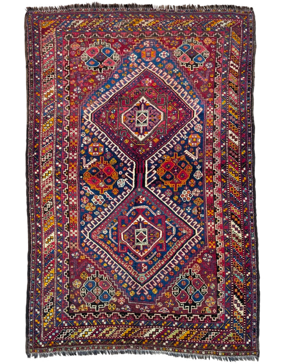 Tappeto Persiano Antico Ghashghai 150x217cm