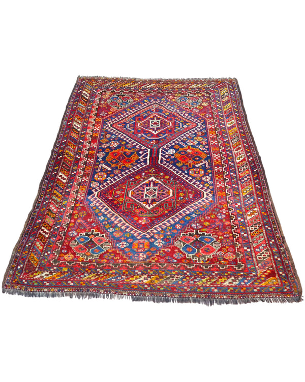 Tappeto Persiano Antico Ghashghai 150x217cm
