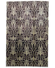 Tappeto 275x178 cm marrone scuro e avorio con motivo geometrico per soggiorno elegante.