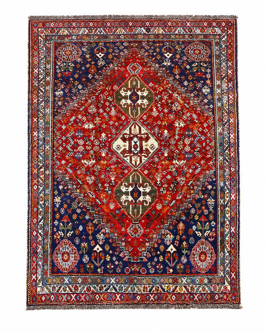Tappeto Persiano Ghashghai 283x180 cm Rosso Blu