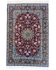Tappeto Persiano Isfahan 170x110 cm rosso floreale nel soggiorno elegante