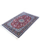Tappeto artigianale 170x110 cm rosso e blu Persiano in camera da letto