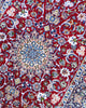 Tappeto annodato a mano Persiano 170x110 cm rosso e blu in ambiente raffinato