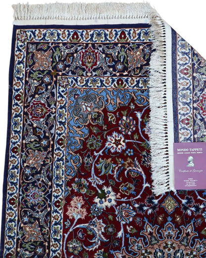 Tappeto Persiano Isfahan 170x110 cm Rosso Floreale