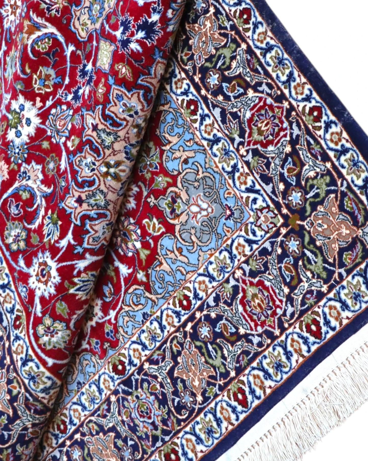 Tappeto Persiano Isfahan 170x110 cm Rosso Floreale
