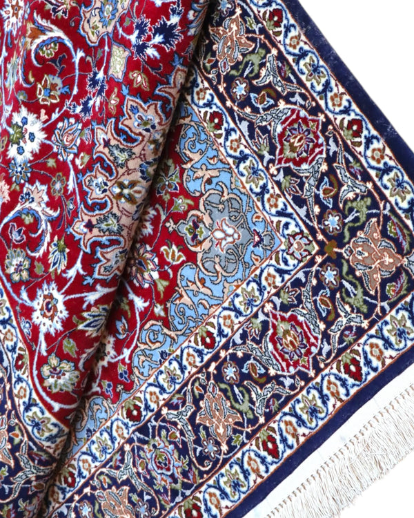 Tappeto Persiano Isfahan 170x110 cm Rosso Floreale