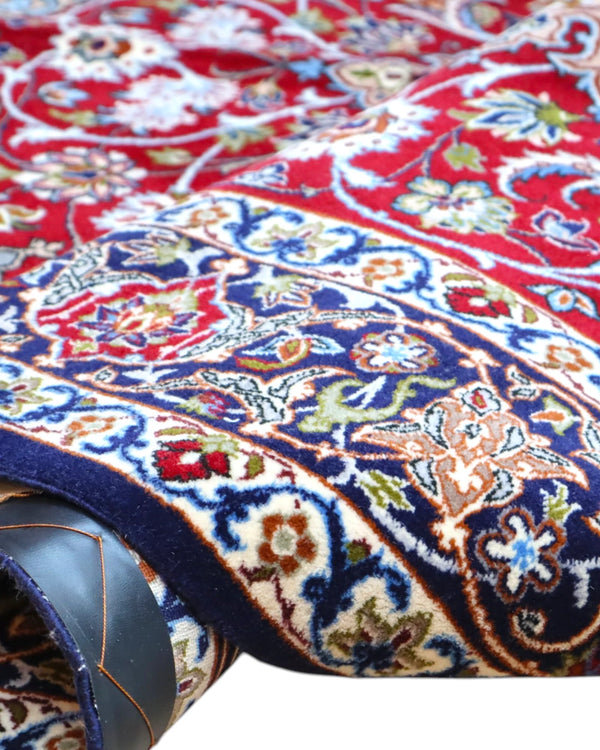 Tappeto Persiano Isfahan 170x110 cm Rosso Floreale