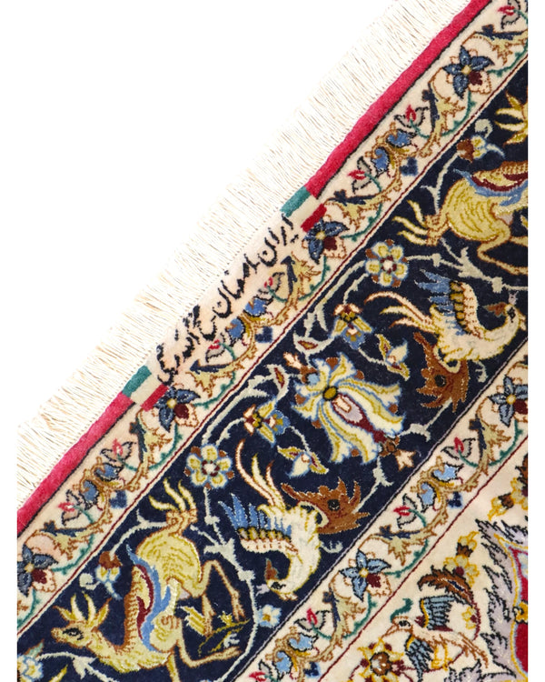 Tappeto Persiano Isfahan 173x110cm Rosso Medaglione Floreale